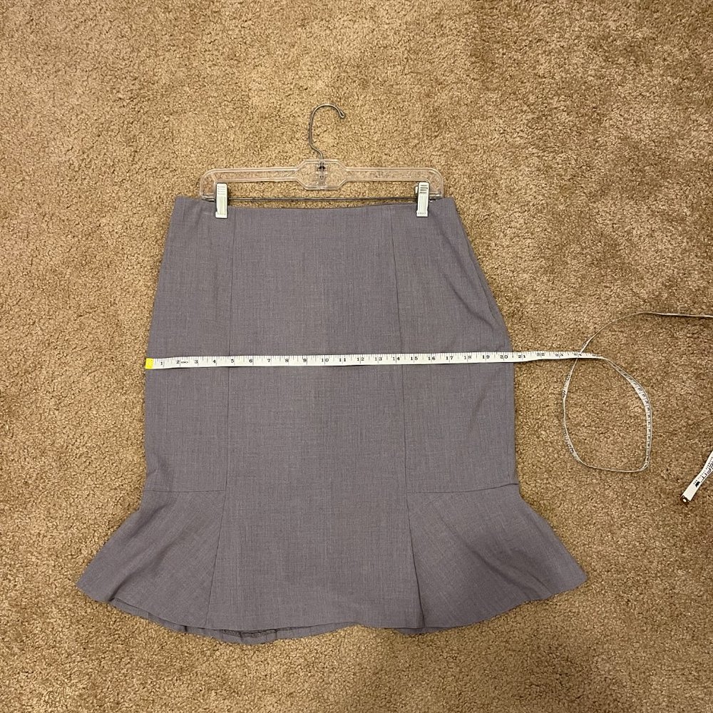 Slate Grey Flare Pencil Skirt Office Casual